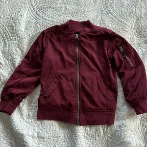 Boys Maroon Bomber Jacket